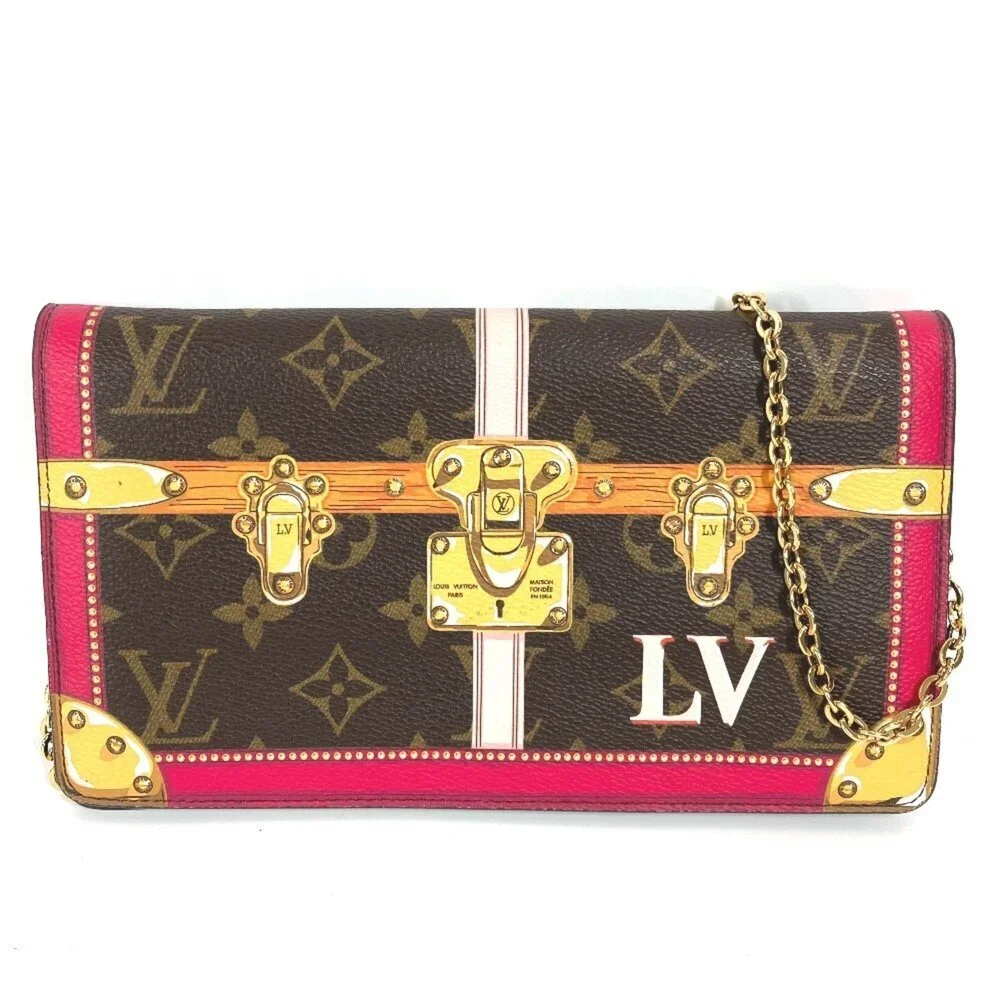 LOUIS VUITTON Brown Monogram Canvas Pochette Shoulder Bag